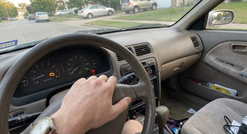 Used Car with Check Engine Light on